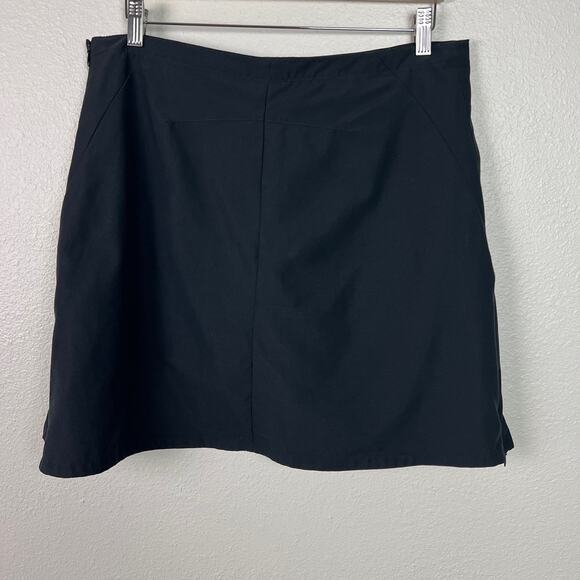 Patagonia Women's Black A-LIne Skort Side Zips Pocket Size 12 - Picture 8 of 12